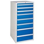 600 XL Euroslide 8 Drawer Cabinet - Blue