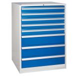 900 XL Euroslide 8 Drawer Cabinet - 5 x 100mm - Blue