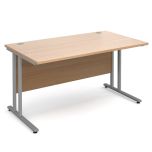Chicago Cantilever Straight Desk - W1400xD800 - Beech