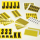 Self-adhesive Numbers & Letters - Individual sheets