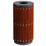 Wooden Effect Open Top Waste Bin
