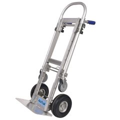 Alutruk Aluminium Convertible Handtruck 500kg - being used in the Sack Truck position.