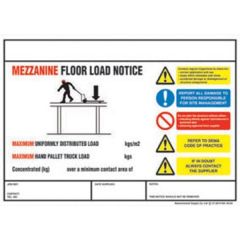 Mezzannine Floor Safety Sign