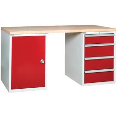 Euroslide Pedestal Benches,1 Cupboard, 4 Drawers