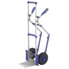 Aluminium sack truck with folding toe. 100kg load capacity