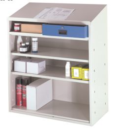 Sloping Top Workstations, Open Shelves