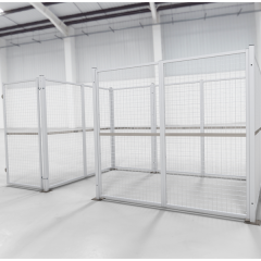 Steel Security Cages - In Use & Open - 1850 x 2901 x 1934mm