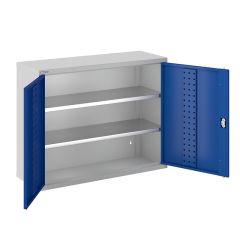 ToolStor W1000 x D350mm 2 Shelf Wall Cupboard - Blue Doors