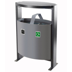 2 Compartment Bin for Outdoors - General Waste & Mixed Recycling