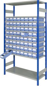 Boltless shelving Kit B with shelf trays