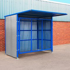 Single Gate Mesh Infill Drum Storage Shelter