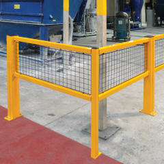 HD Safety Barriers Corner Unit with mesh