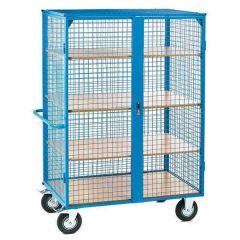 Distribution Trolley - Closed with Shelves