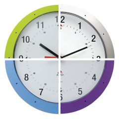  Coloured Analogue Clocks - image for illustrative purposes only