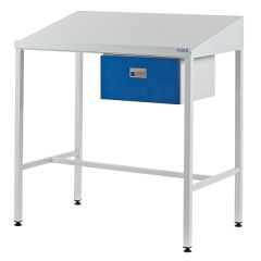 Team Leader Workstation with sloping top - Single Drawer