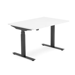 Modulus Height Adjustable Desk - Black Frame - White Top