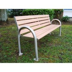 Timber Seat with Stainless Steel Frame