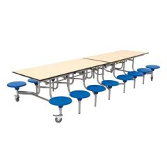 16 Seat Mobile Folding Table Seating Units