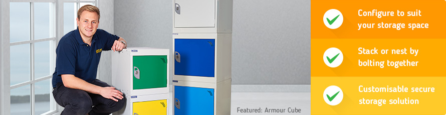 Cube lockers can be configured to suit your storage space