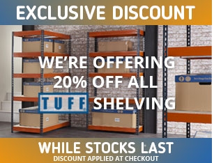 Exclusive Discount 20% off TUFF Shelving
